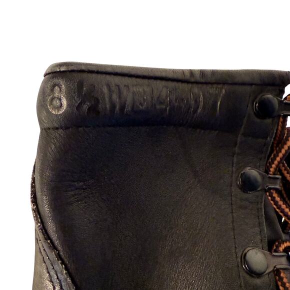 VTG 90s Ro Search Military Combat Boots Mens 8.5 W Black Leather Steel Toe - Picture 6 of 8